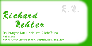 richard mehler business card